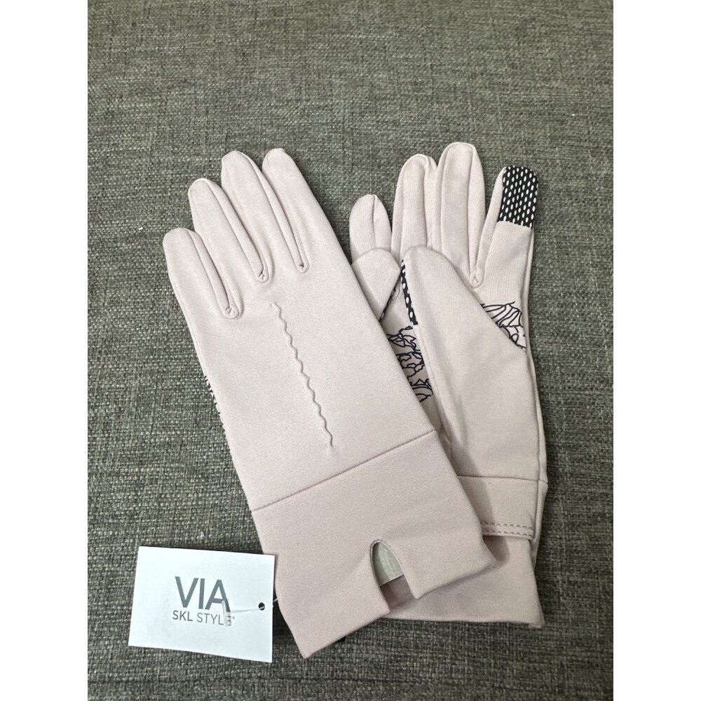 Womens OTG Gloves S/M Blush By Via SKL Style Touchscreen Compatible